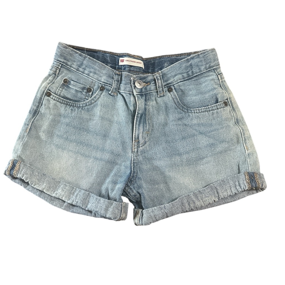 Levi’s Blue Denim Girls shorts w adjustable waist band  (kids 14)
